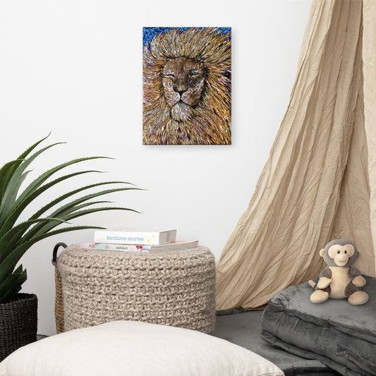 The Unconventional Lion 12x16   Canvas Print