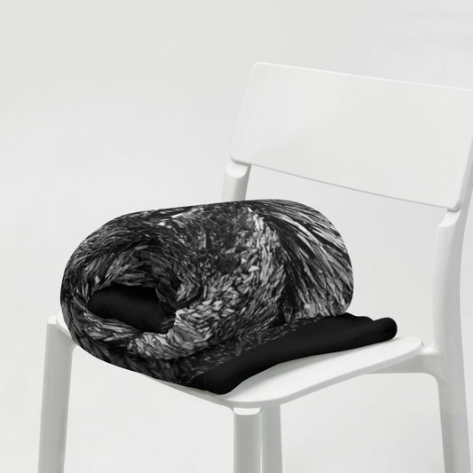 The Unconventional Lion  (black and white shadowed image)   Throw Blanket